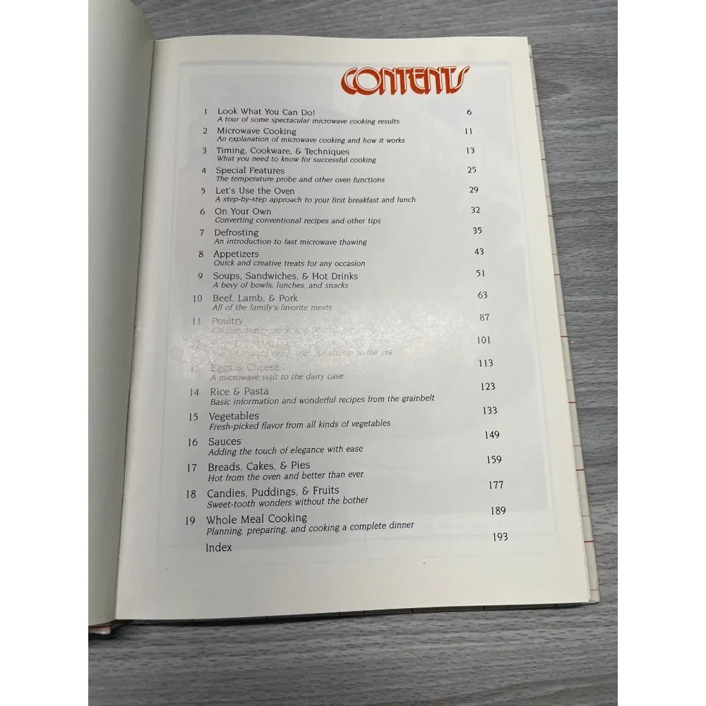 Vintage Kenmore Microwave Cooking Cookbook 1987 Sears Hardcover Recipes